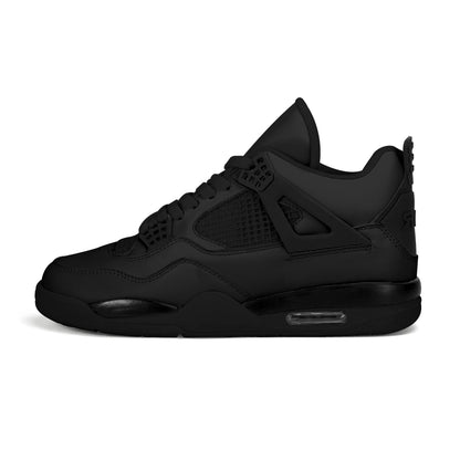 All Black Solid Sneakers