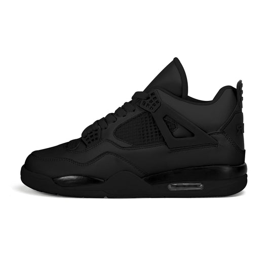 All Black Solid Sneakers