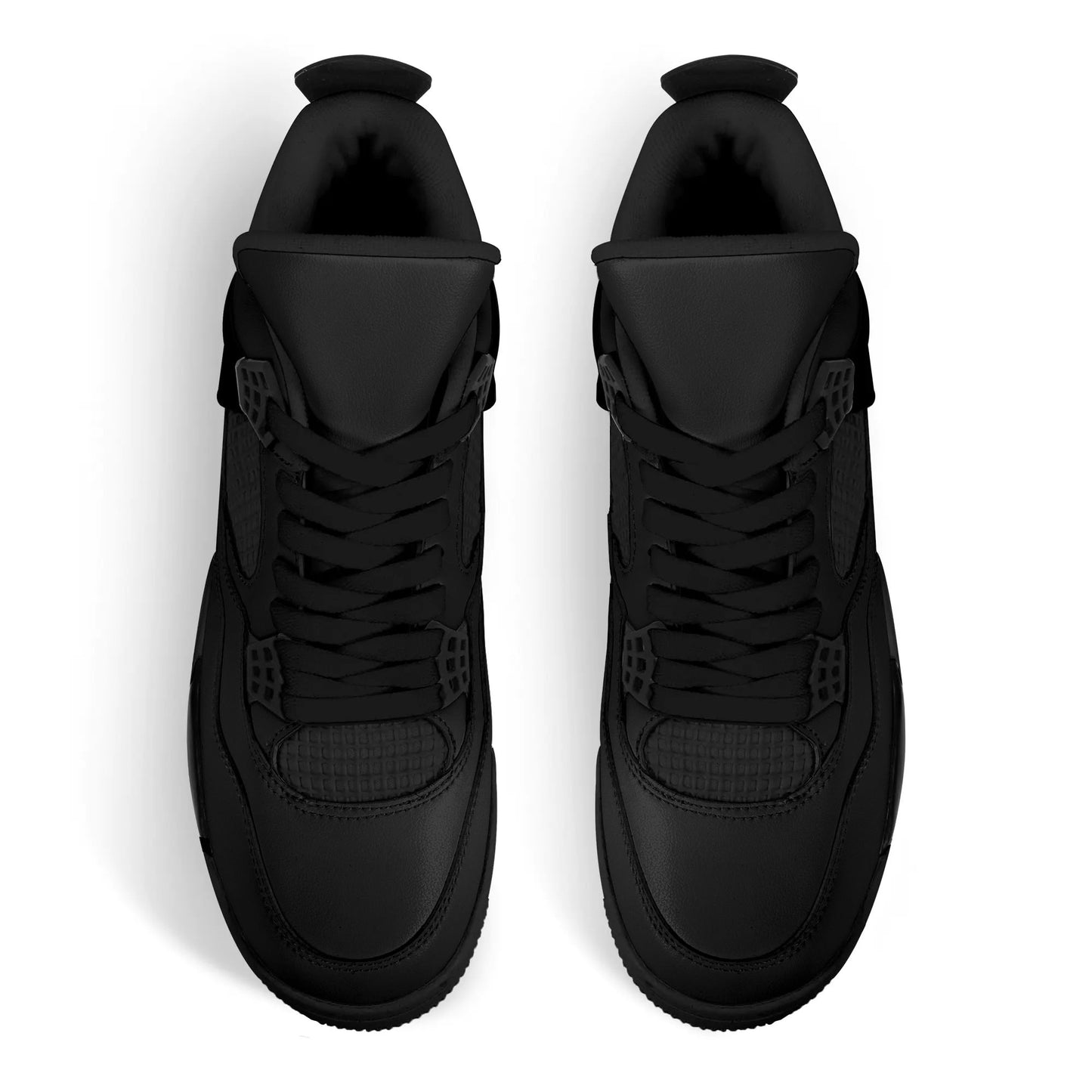 All Black Solid Sneakers