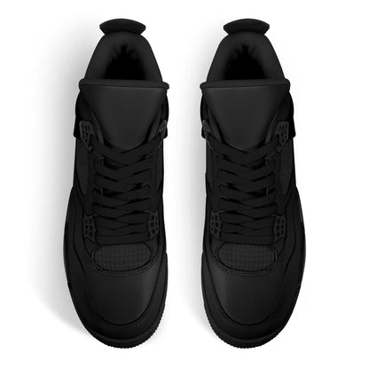 All Black Solid Sneakers