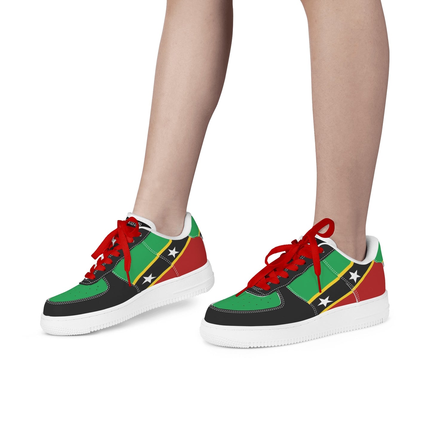 St Kitts and Nevis flag low top shoes with Caribbean island colors - image 4