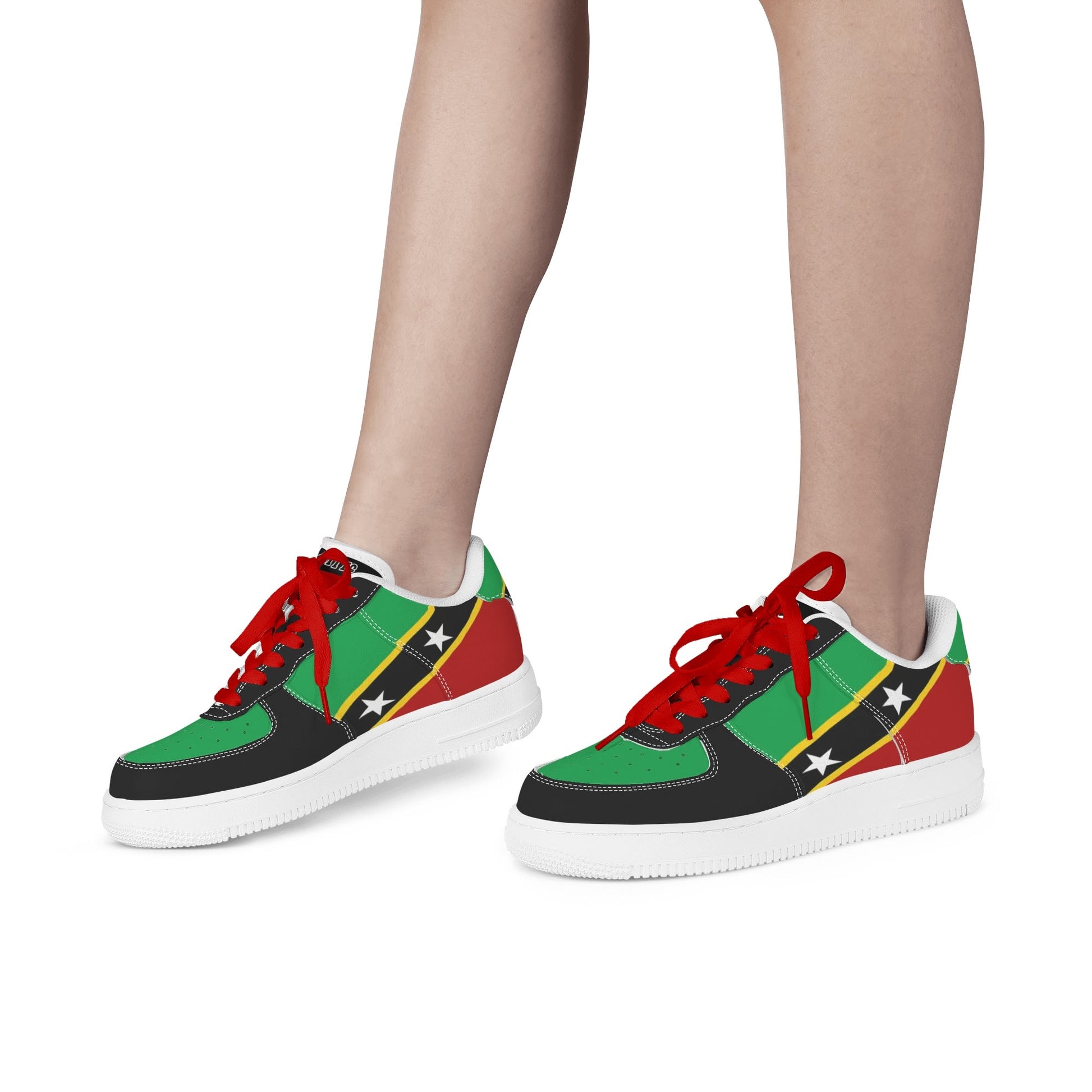 St Kitts and Nevis flag low top shoes with Caribbean island colors - image 4