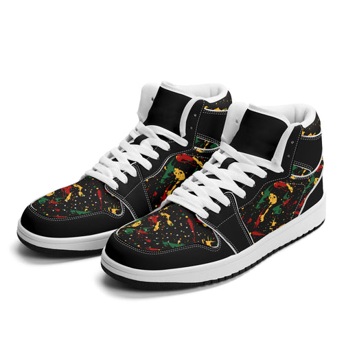 Black Splatter High Tops