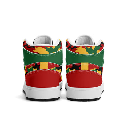 Rasta Shoes - Camo Basketball Sneakers