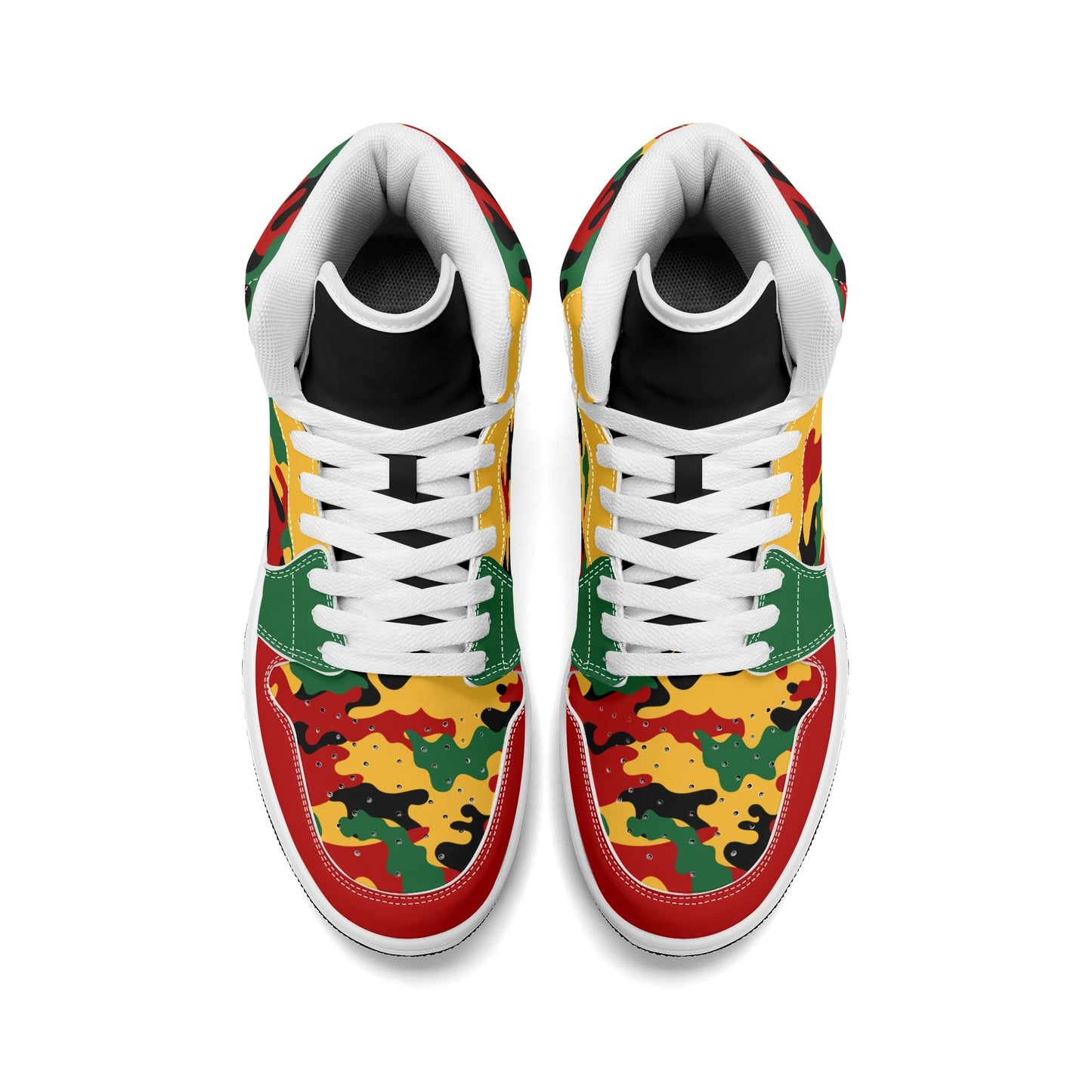 Rasta Shoes - Camo Basketball Sneakers
