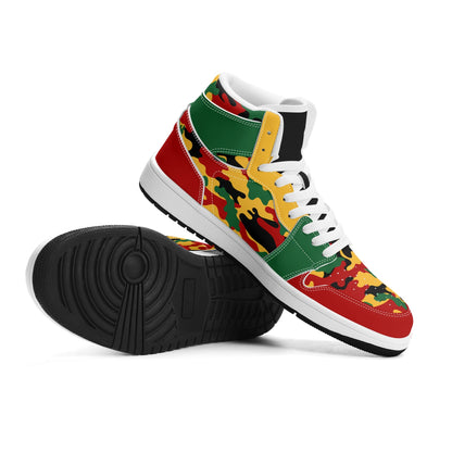 Rasta Shoes - Camo Basketball Sneakers