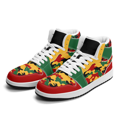 Rasta Shoes - Camo Basketball Sneakers