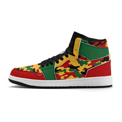 Rasta Shoes - Camo Basketball Sneakers