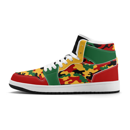 Rasta Shoes - Camo Basketball Sneakers