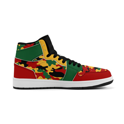 Rasta Shoes - Camo Basketball Sneakers