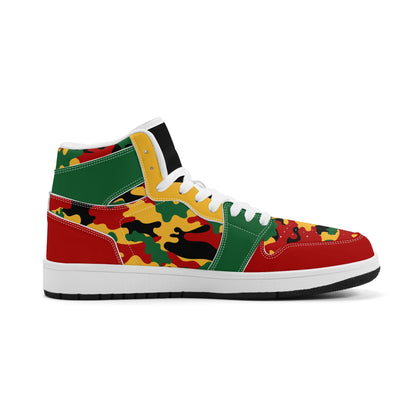 Rasta Shoes - Camo Basketball Sneakers