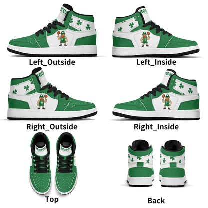 Boston Basketball Team Themed Shoes For Kids
