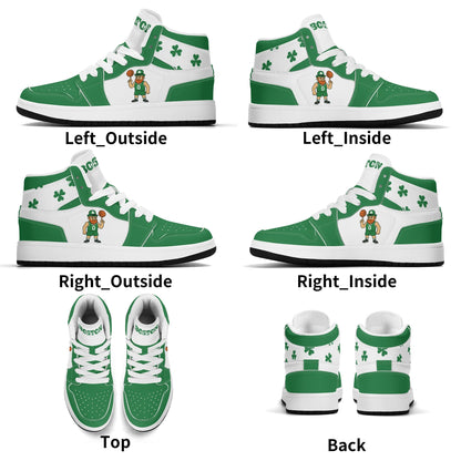 Boston Basketball Team Themed Shoes For Kids