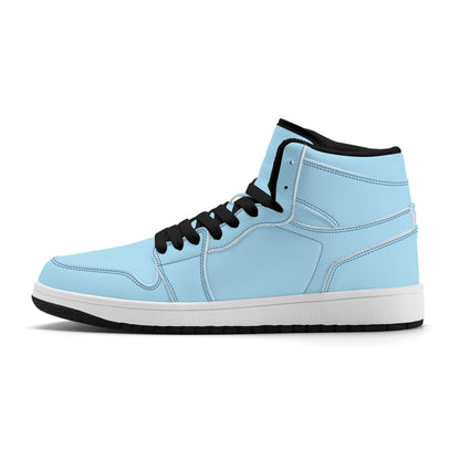 Solid powder blue Jamrock High high top sneakers, white laces and white midsole