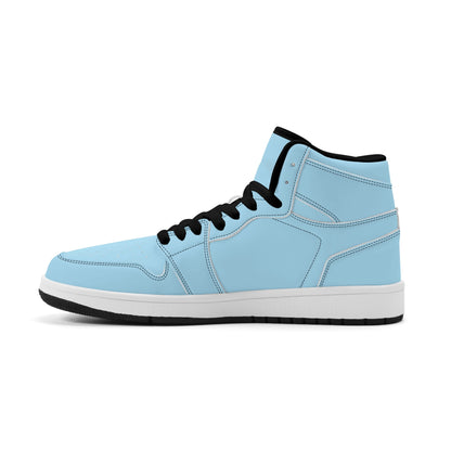 Solid powder blue Jamrock High high top sneakers, white laces and white midsole