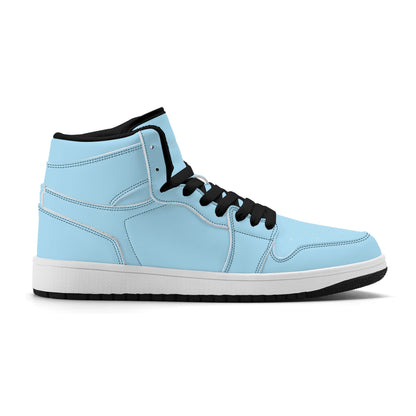 Solid powder blue Jamrock High high top sneakers, white laces and white midsole