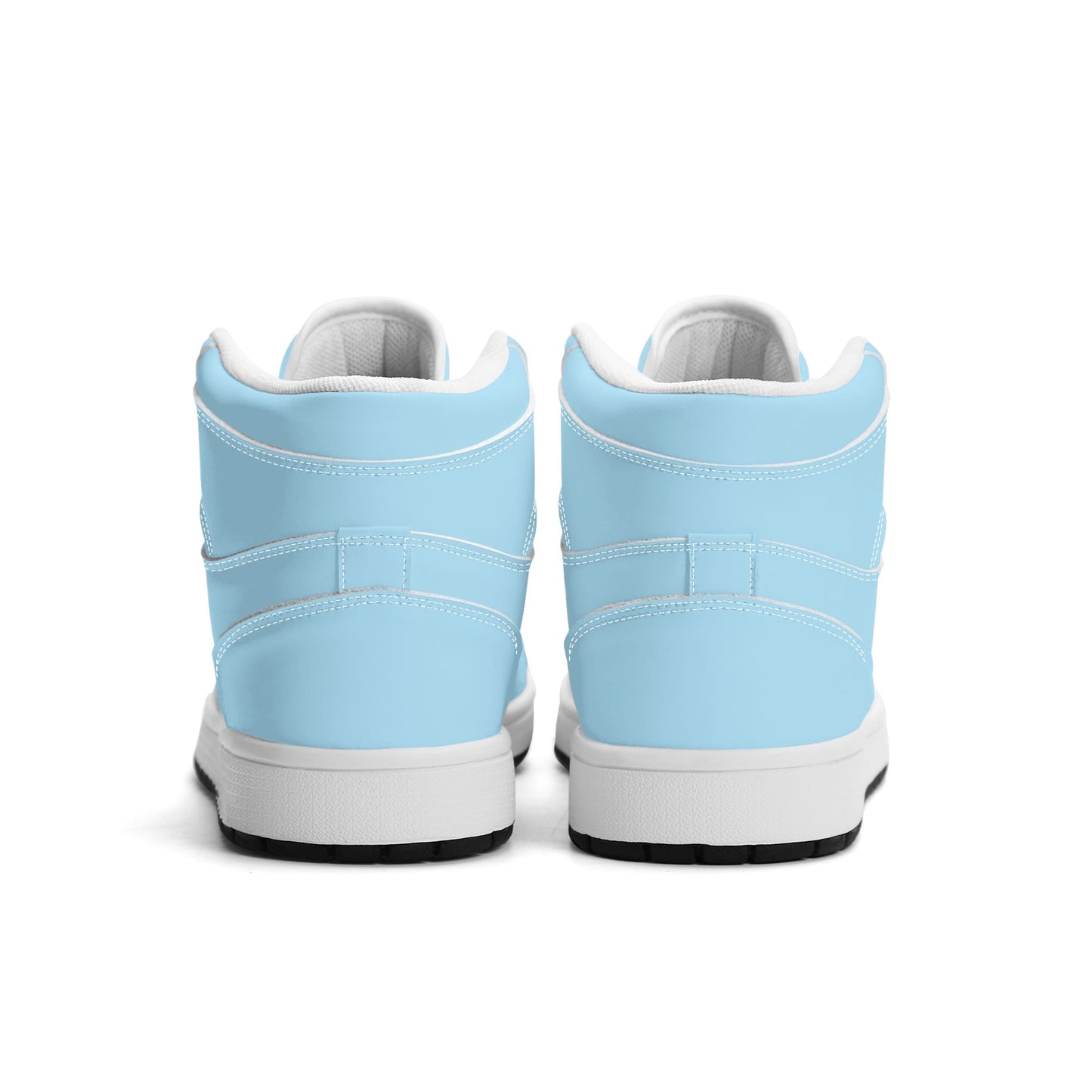 Solid powder blue Jamrock High high top sneakers, white laces and white midsole
