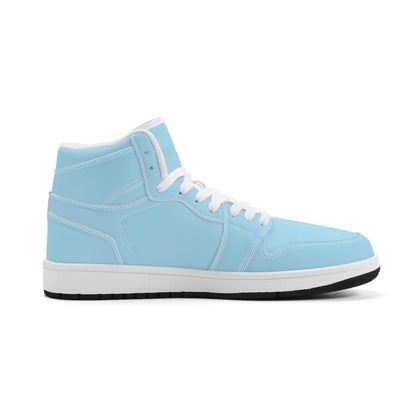 Solid powder blue Jamrock High high top sneakers, white laces and white midsole