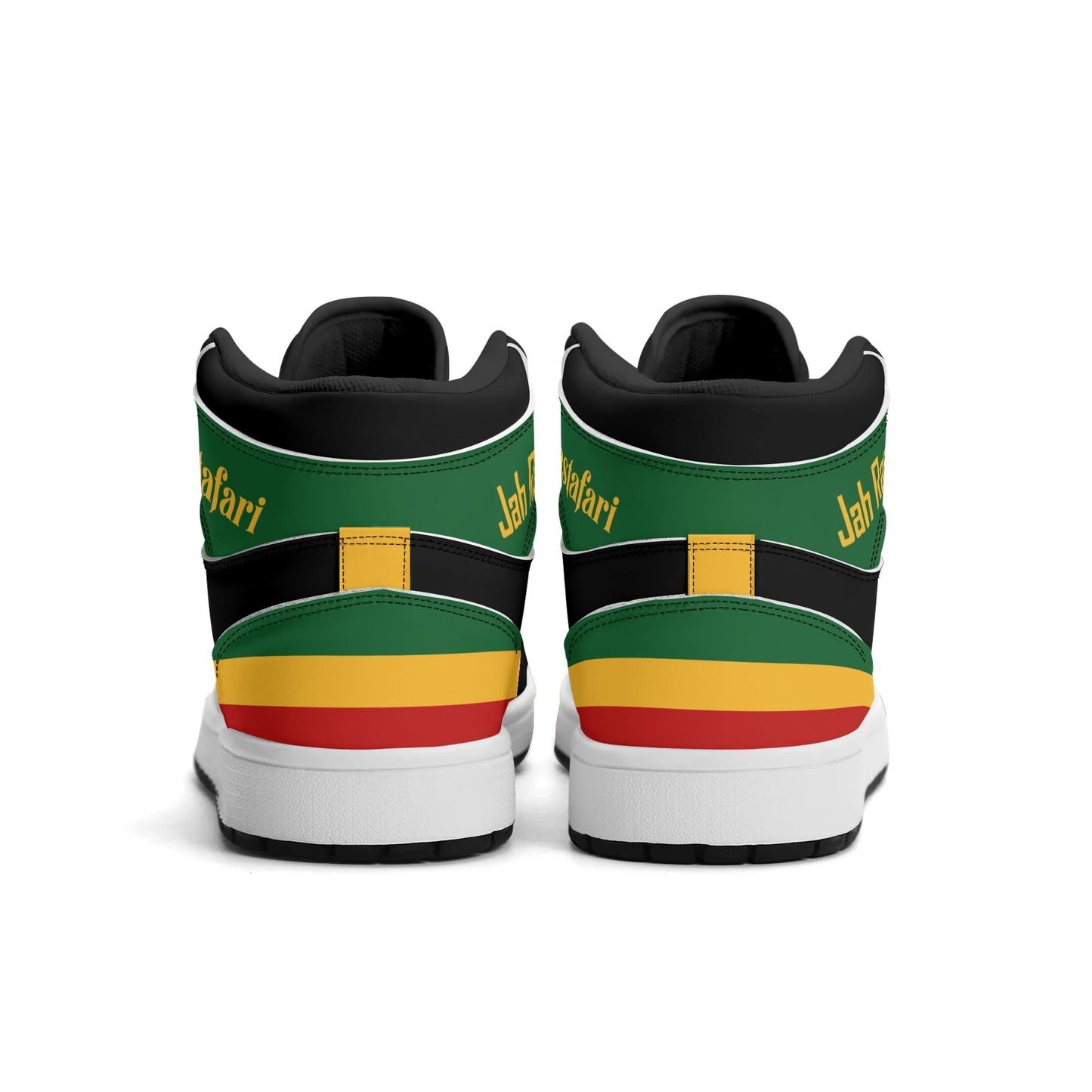 Jamrock Classics High - Jah Lion of Judah Black Shoes