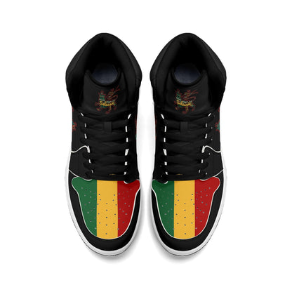 Jamrock Classics High - Jah Lion of Judah Black Shoes