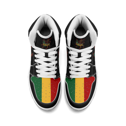 Jamrock Classics High - Jah Lion of Judah Black Shoes