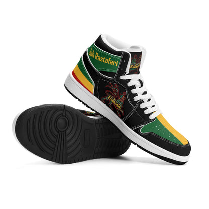 Jamrock Classics High - Jah Lion of Judah Black Shoes