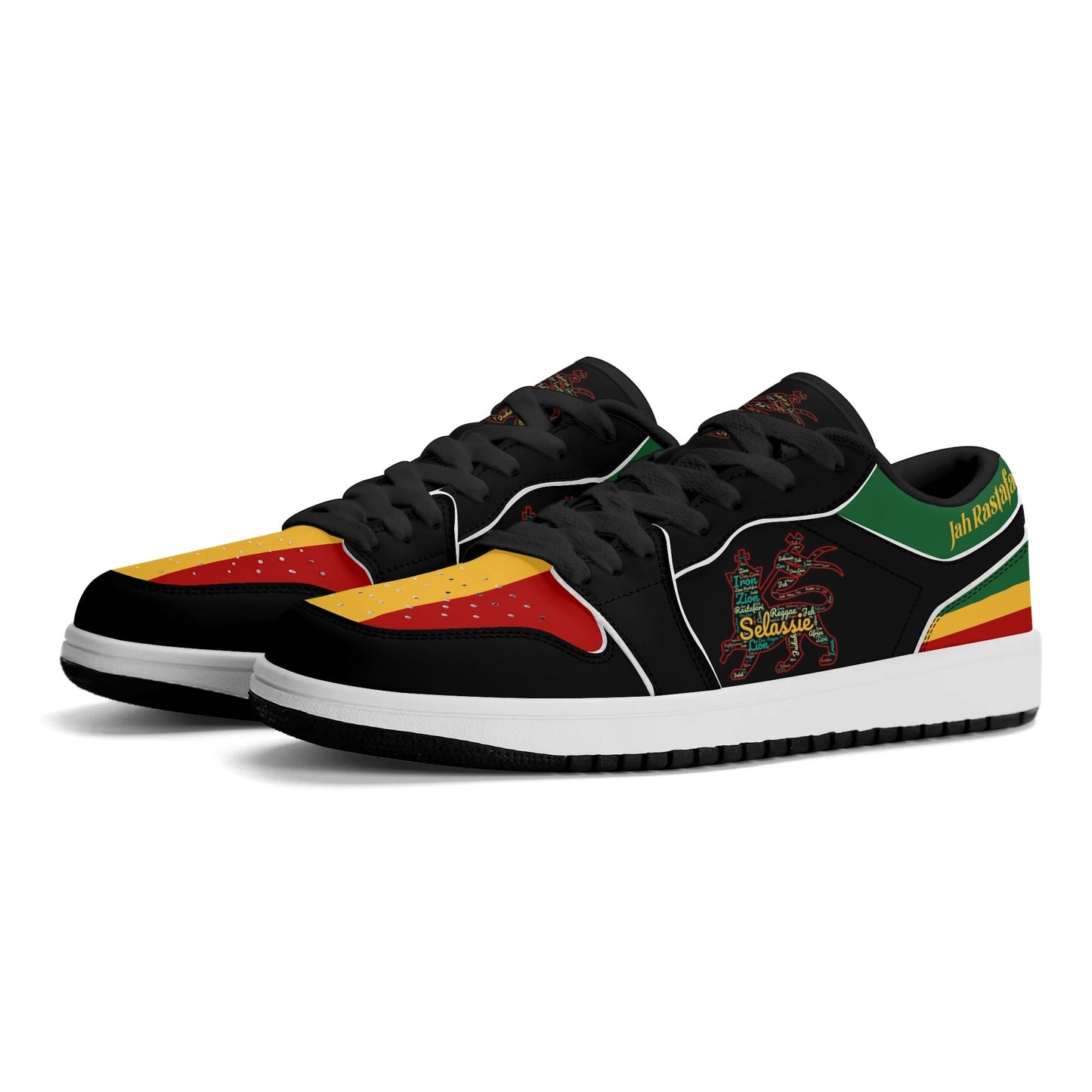 Jamrock Classics Low - Lion Of Judah Black Shoes