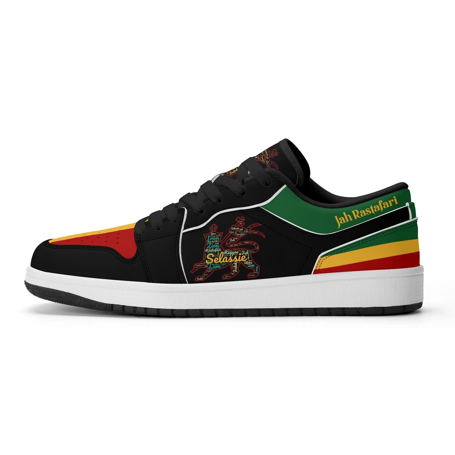 Jamrock Classics Low - Lion Of Judah Black Shoes