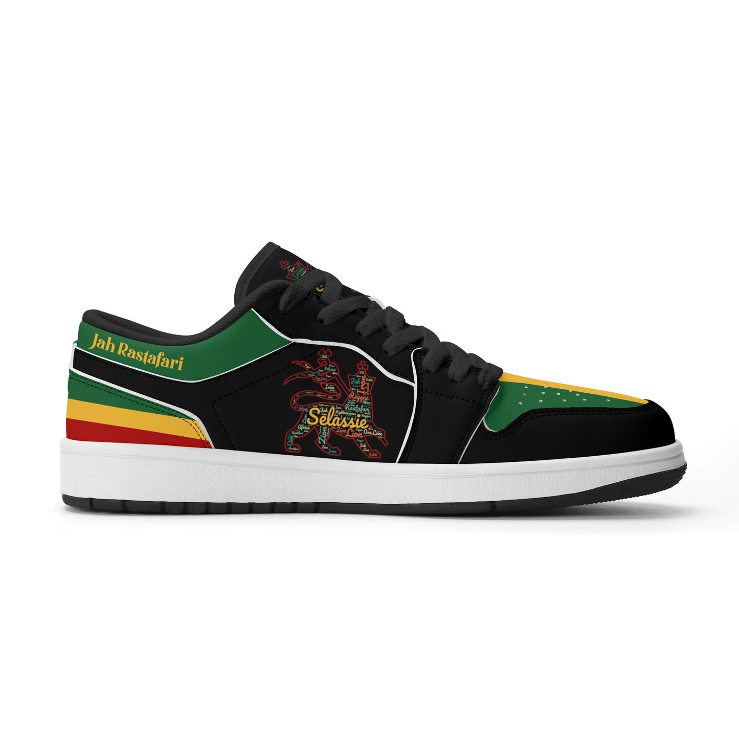Jamrock Classics Low - Lion Of Judah Black Shoes