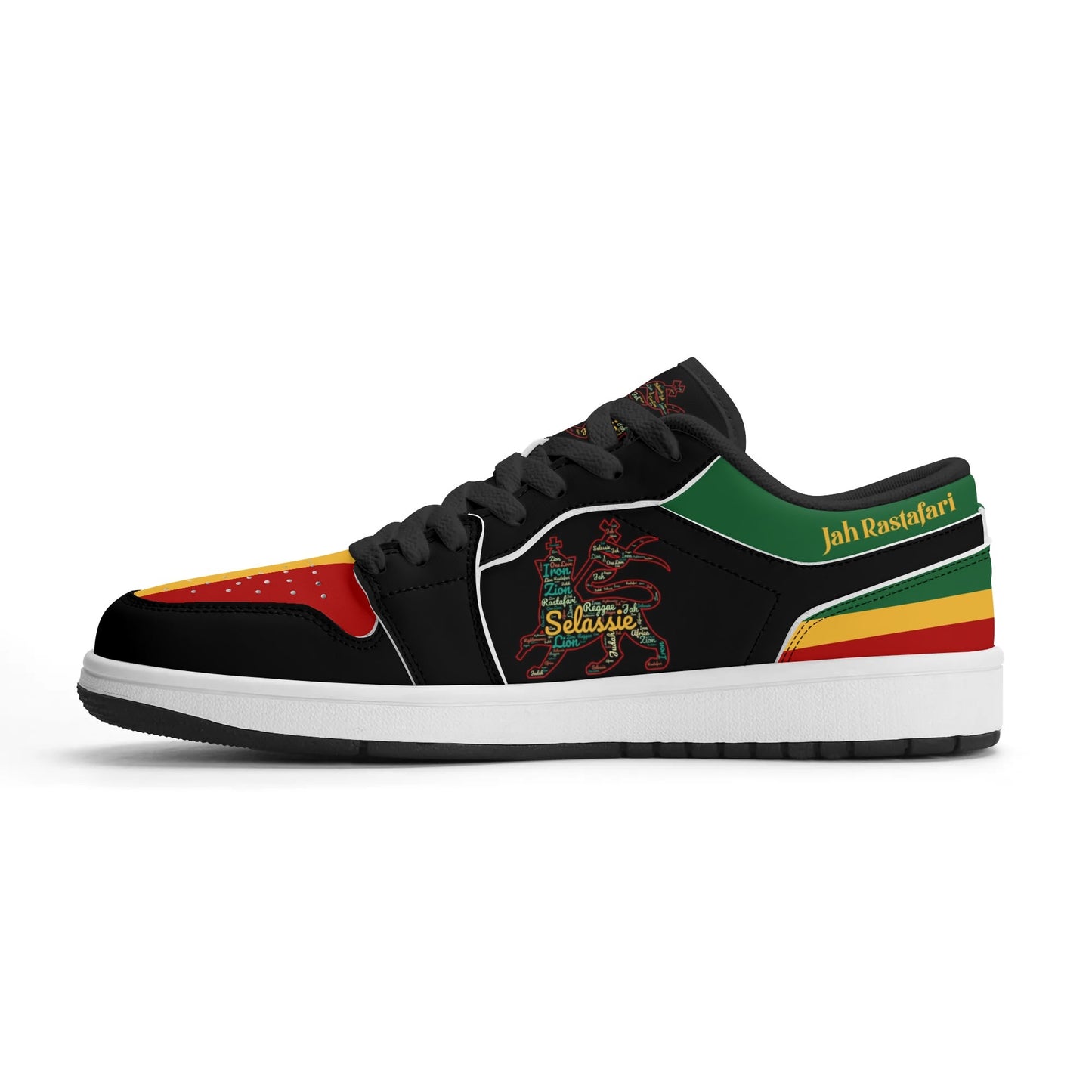Jamrock Classics Low - Lion Of Judah Black Shoes