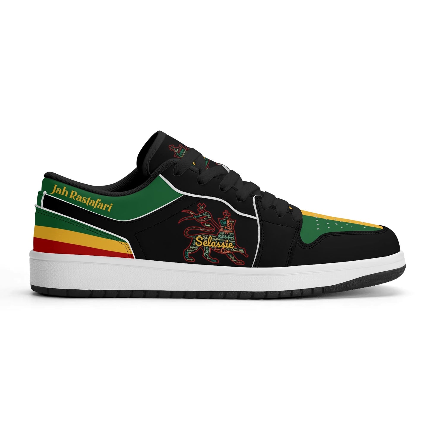 Jamrock Classics Low - Lion Of Judah Black Shoes