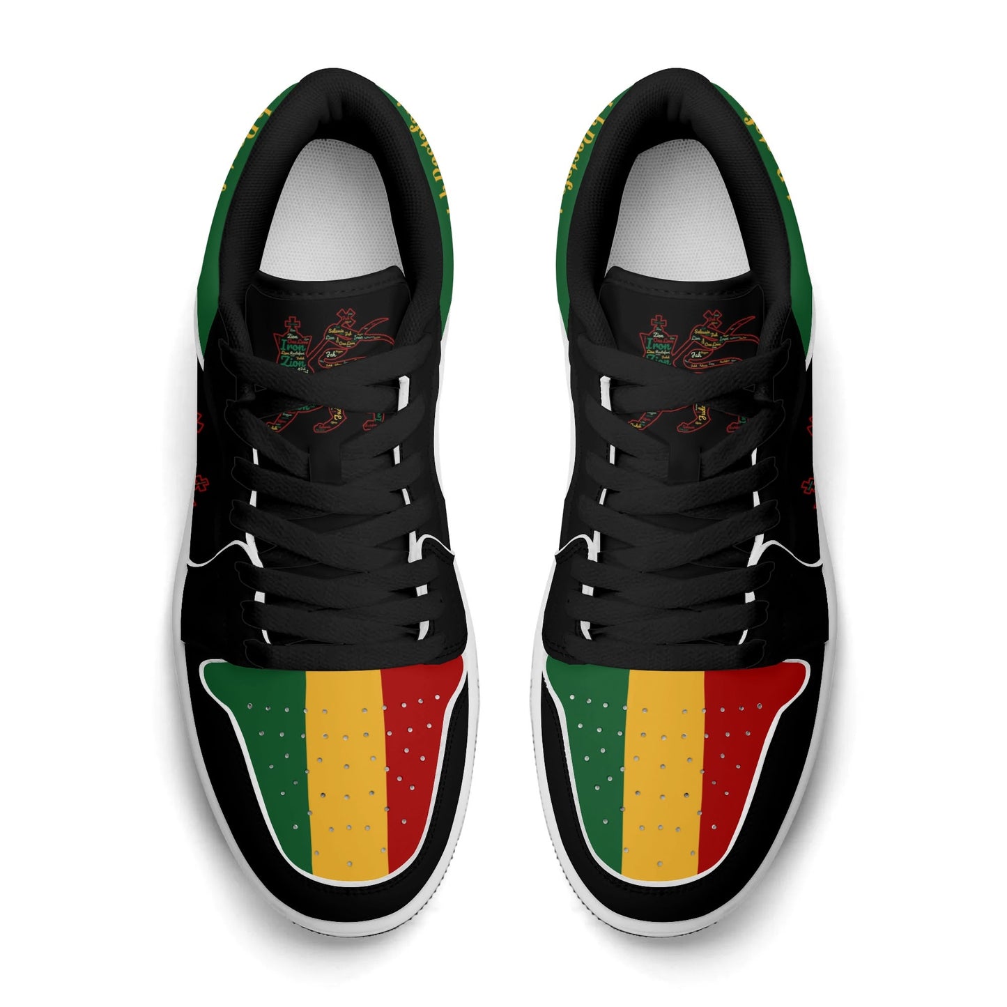 Jamrock Classics Low - Lion Of Judah Black Shoes