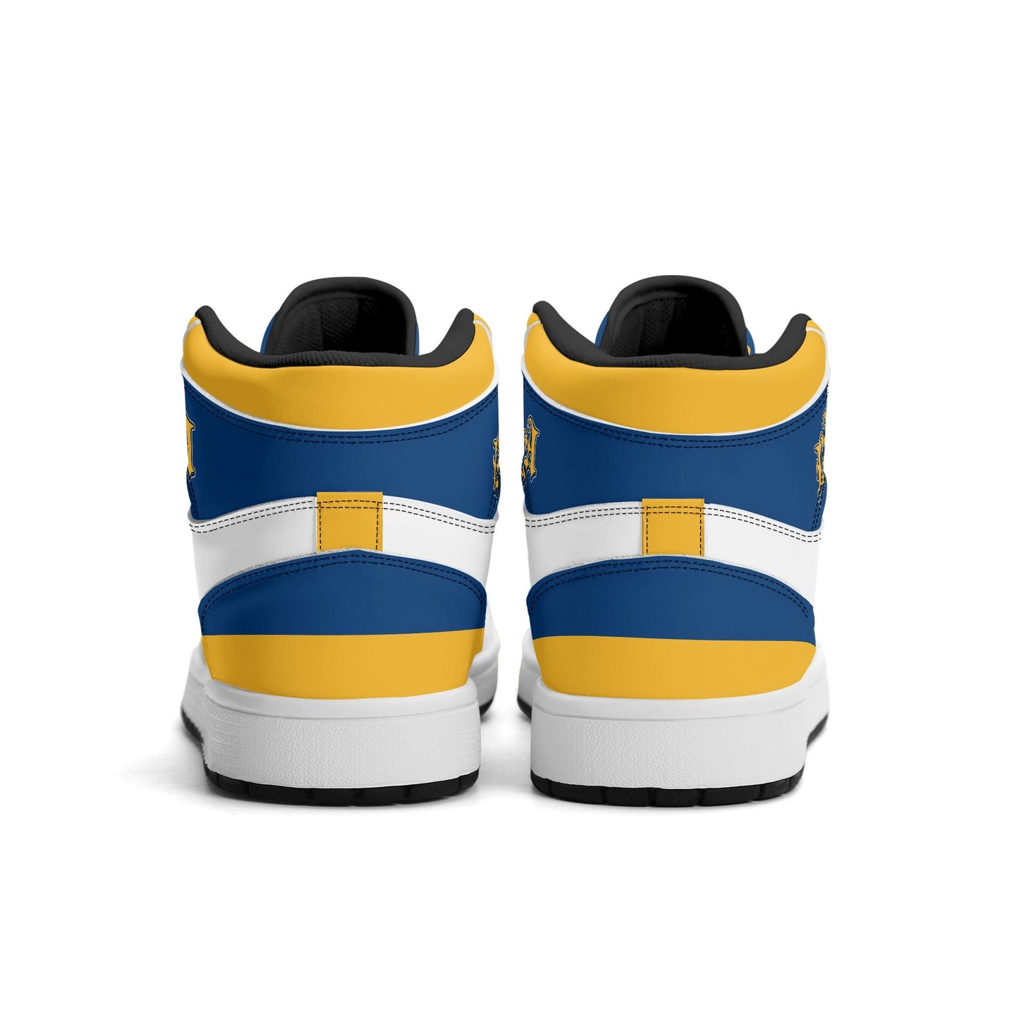 Los Angeles football-inspired high top sneakers with all-over city graphic printed upper