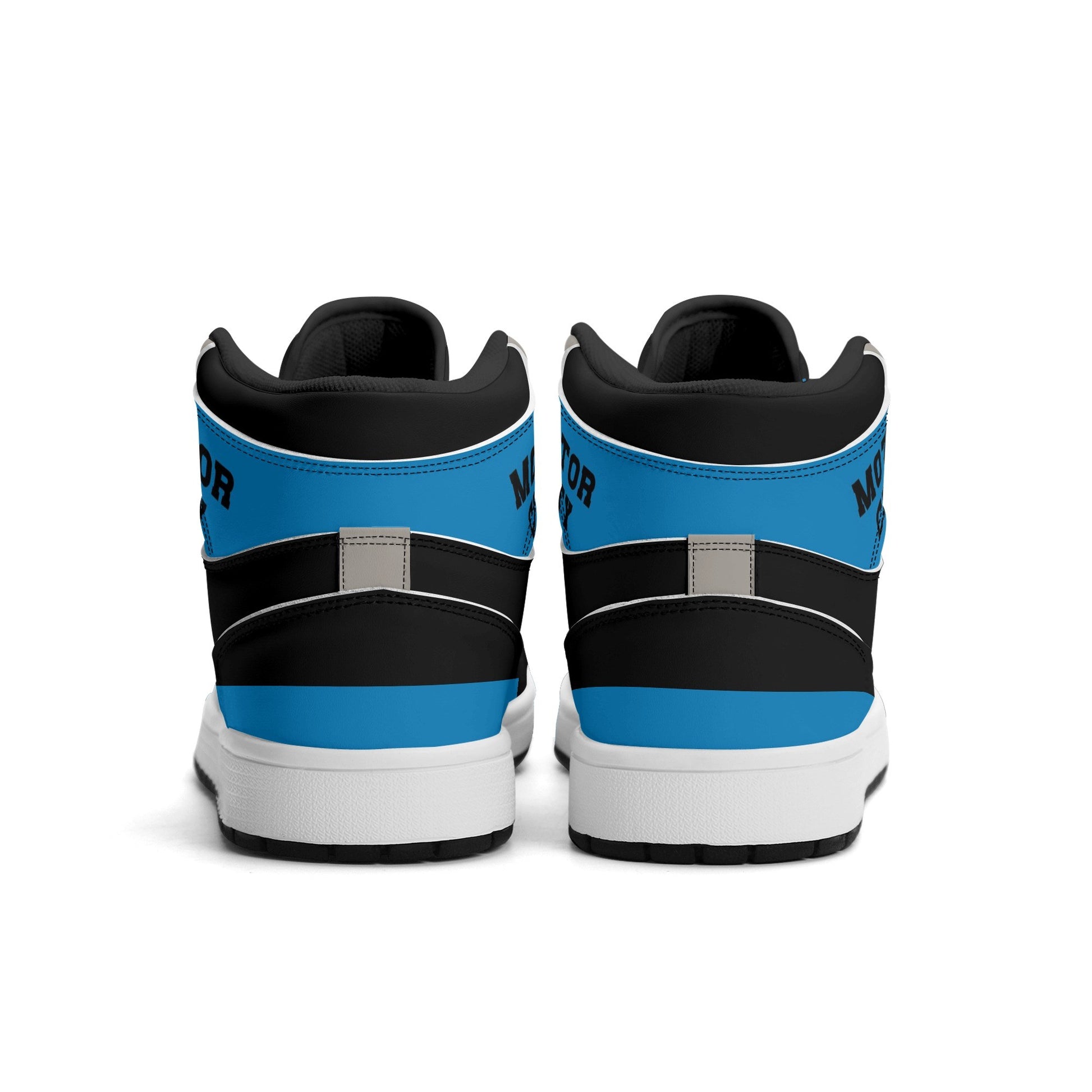 Detroit football-inspired high top sneakers with all-over city graphic printed upper