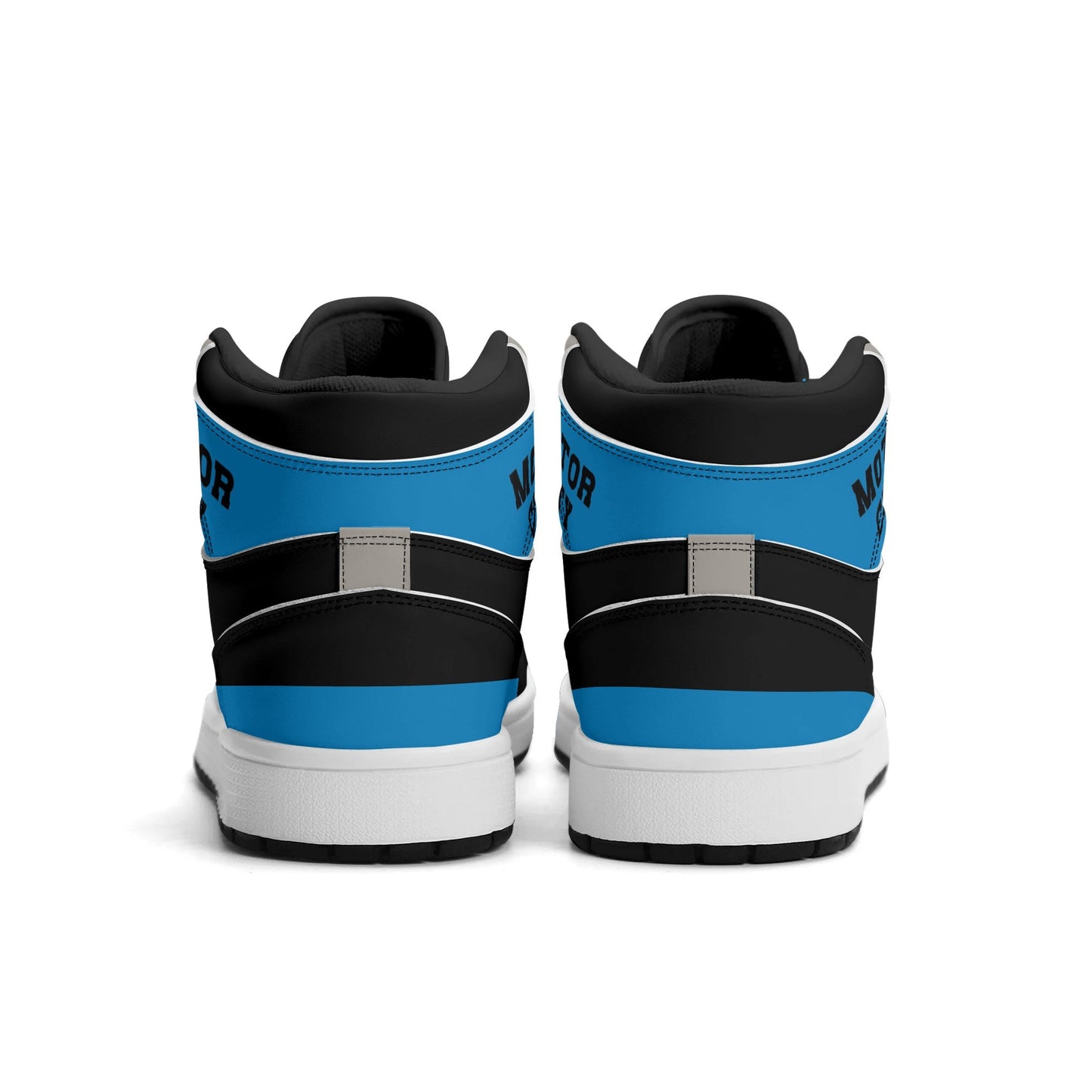 Detroit football-inspired high top sneakers with all-over city graphic printed upper