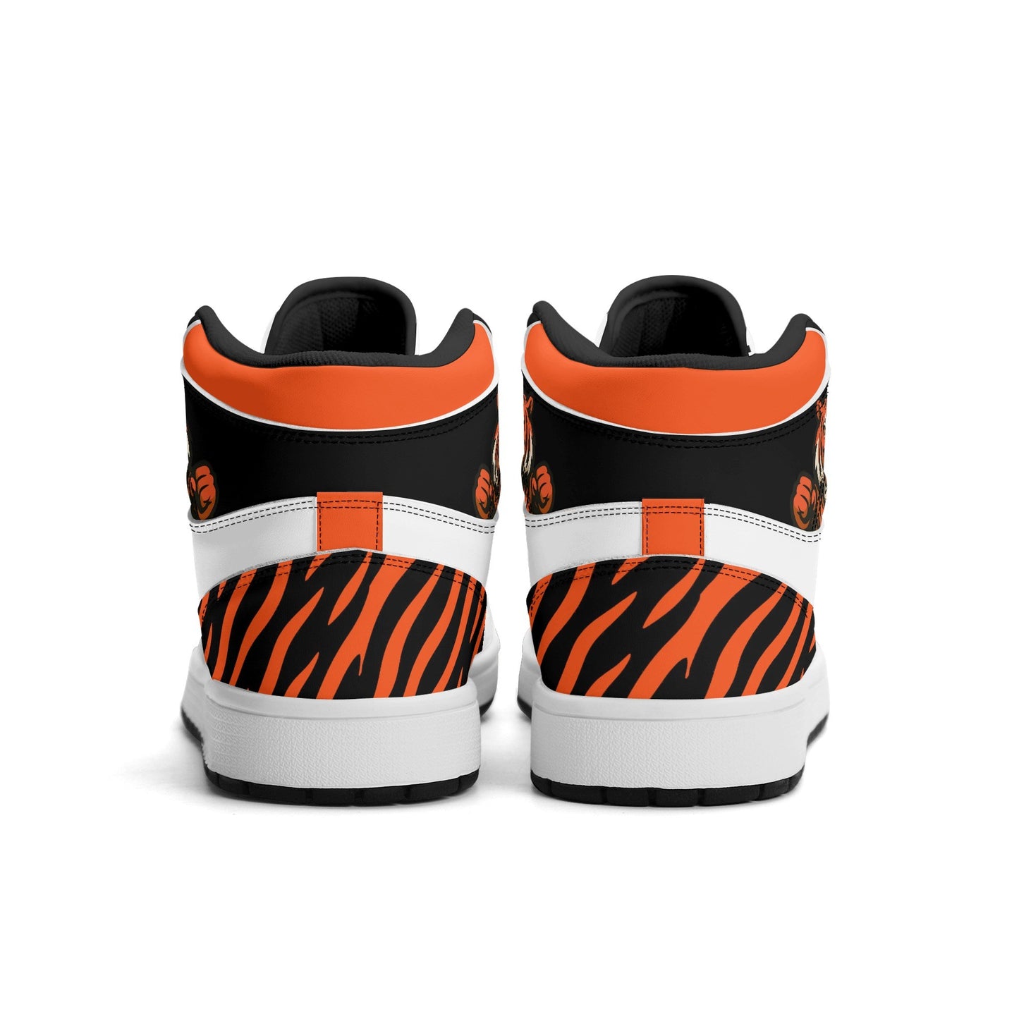 Cincinnati football-inspired high top sneakers with all-over city graphic printed upper