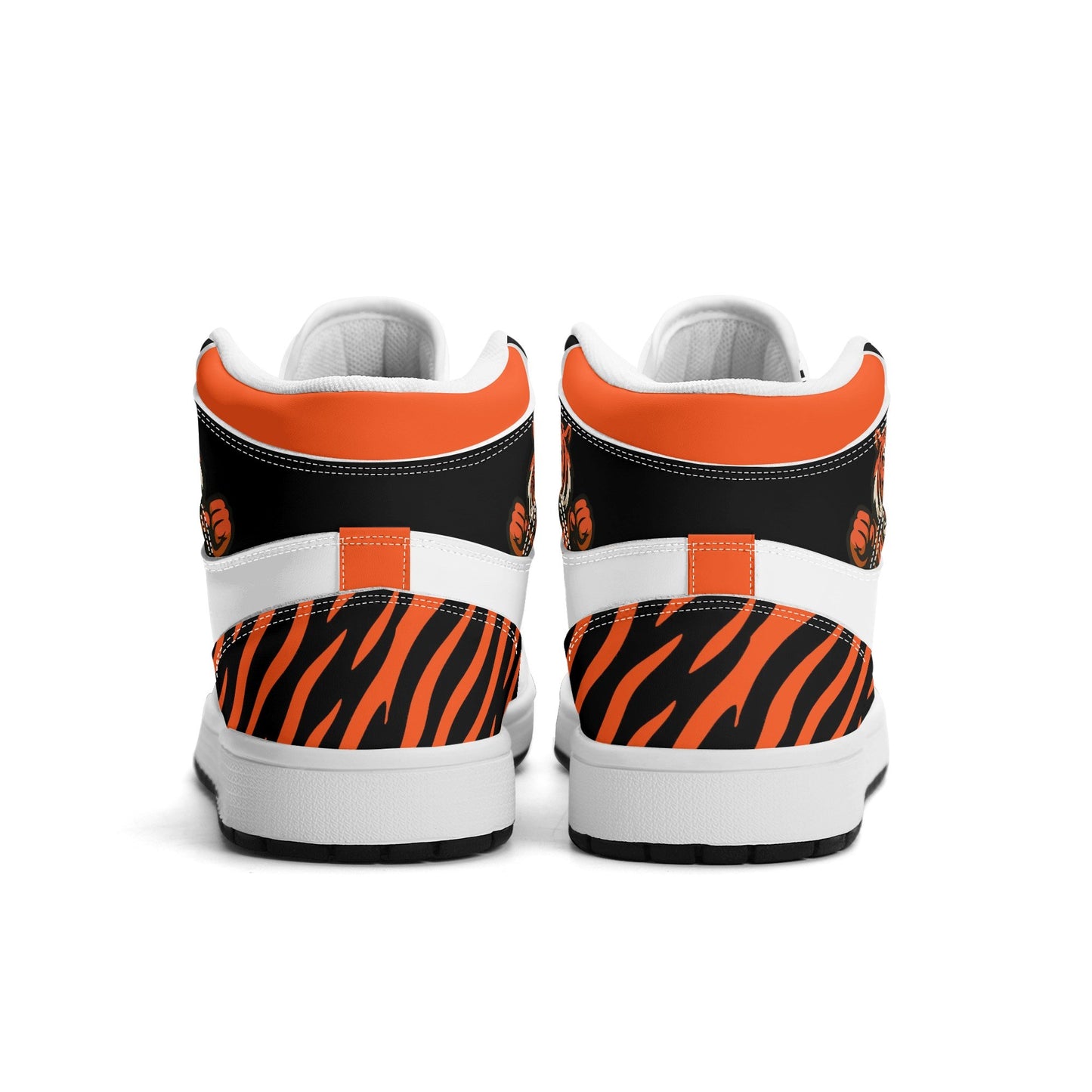 Cincinnati football-inspired high top sneakers with all-over city graphic printed upper