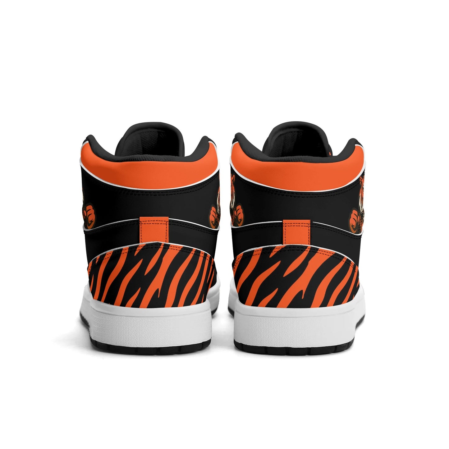 Cincinnati football-inspired high top sneakers in black with all-over city graphic printed upper