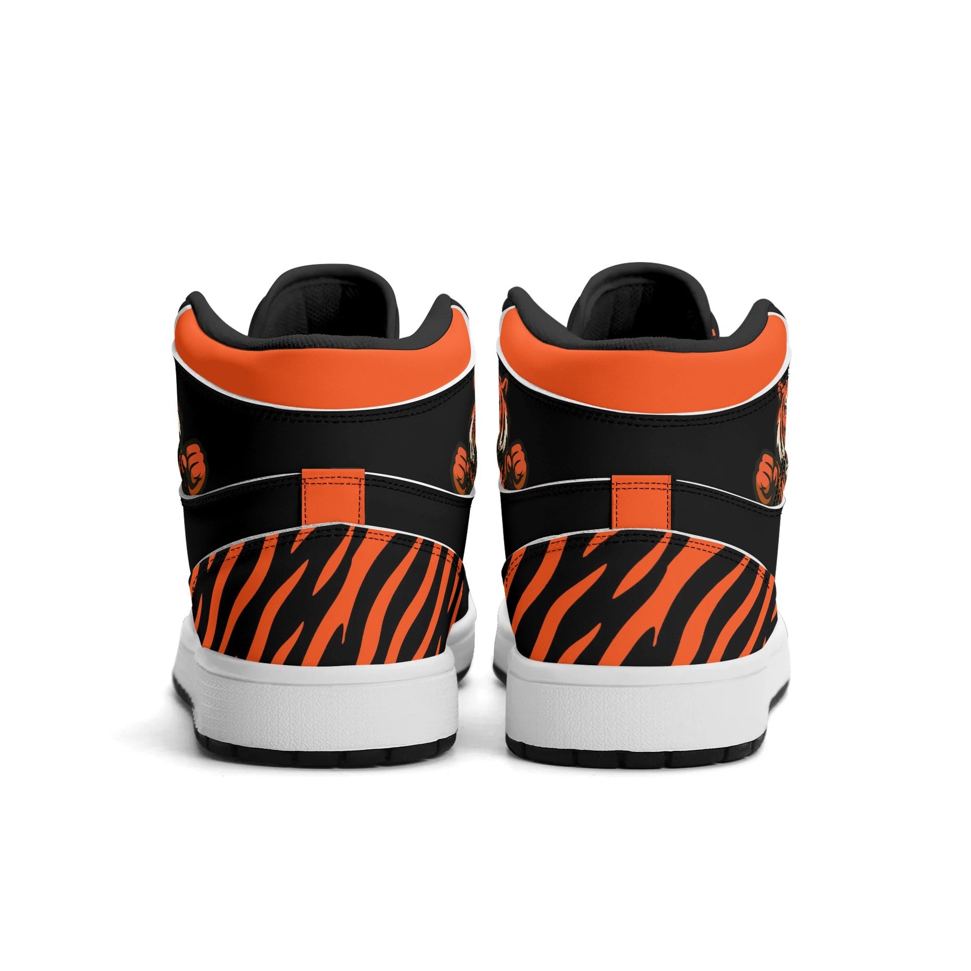 Cincinnati football-inspired high top sneakers in black with all-over city graphic printed upper