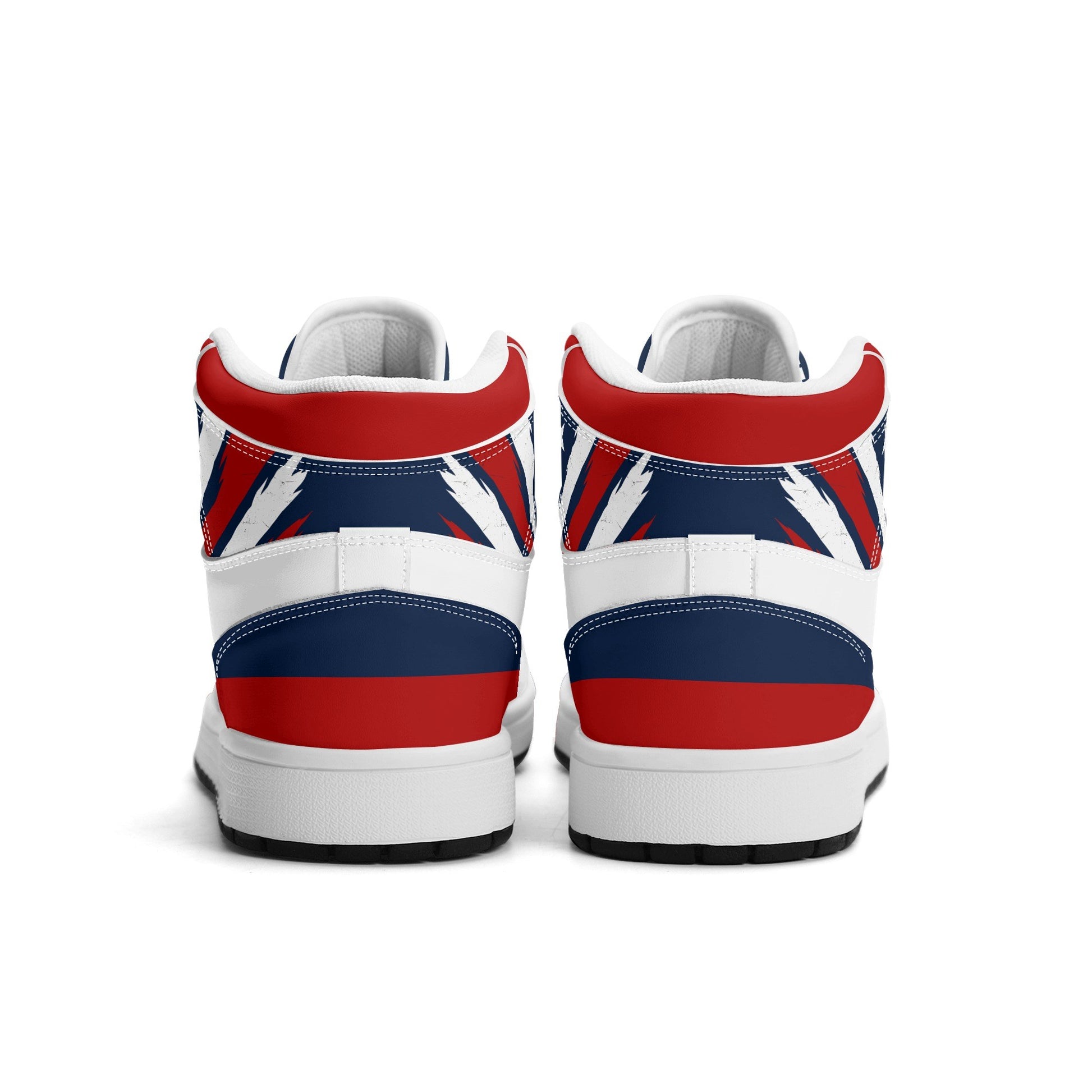 New England football-inspired high top sneakers with all-over city graphic printed upper