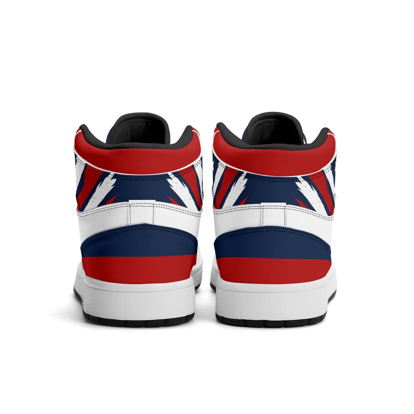New England football-inspired high top sneakers with all-over city graphic printed upper
