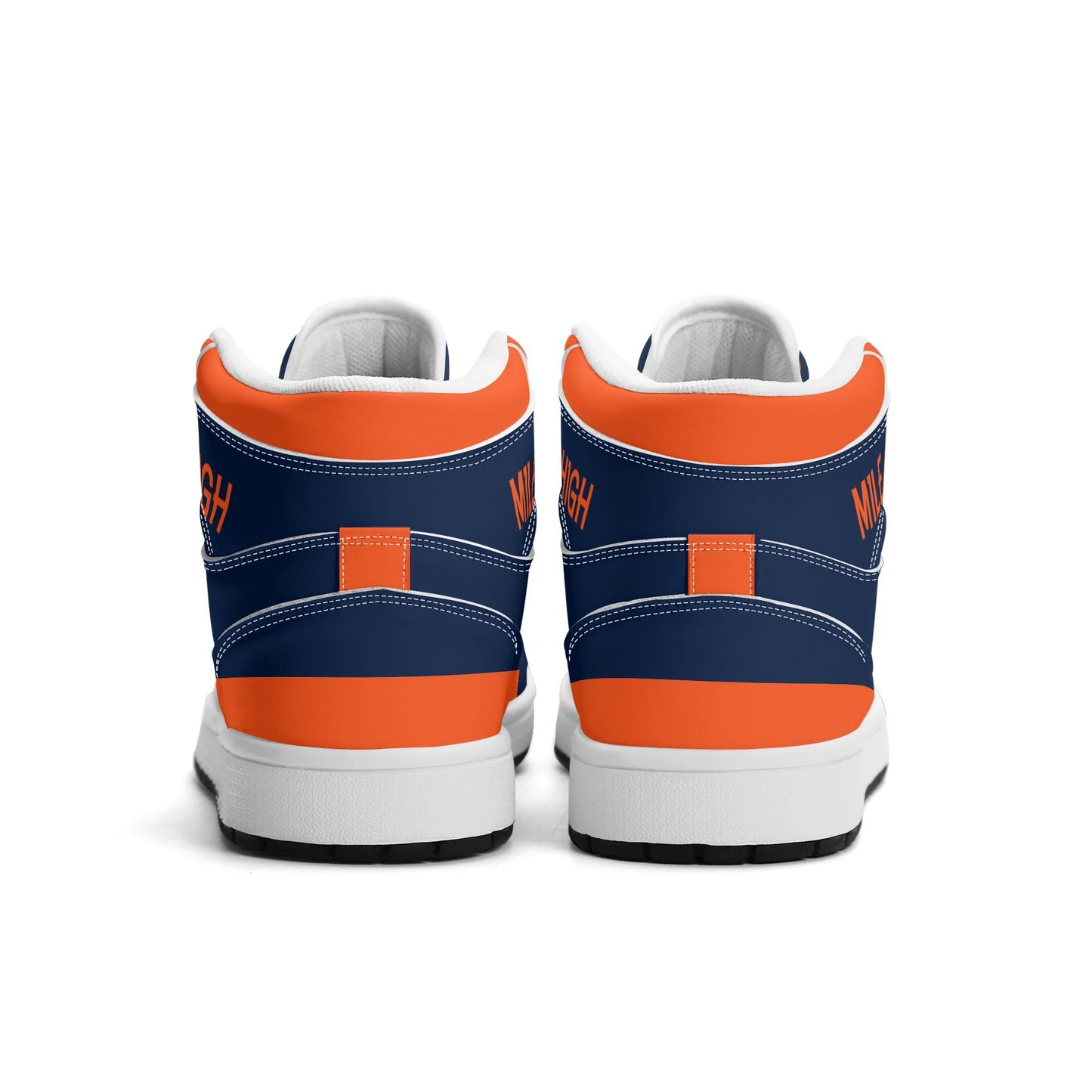 Denver football-inspired high top sneakers with all-over city graphic printed upper