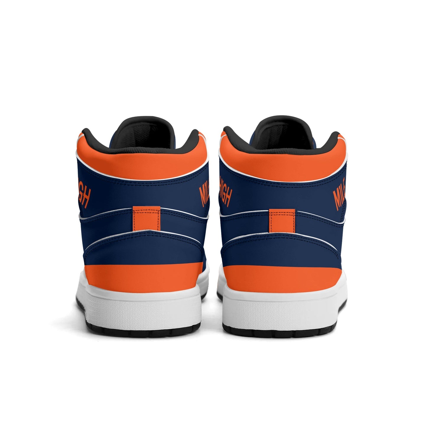 Denver football-inspired high top sneakers with all-over city graphic printed upper