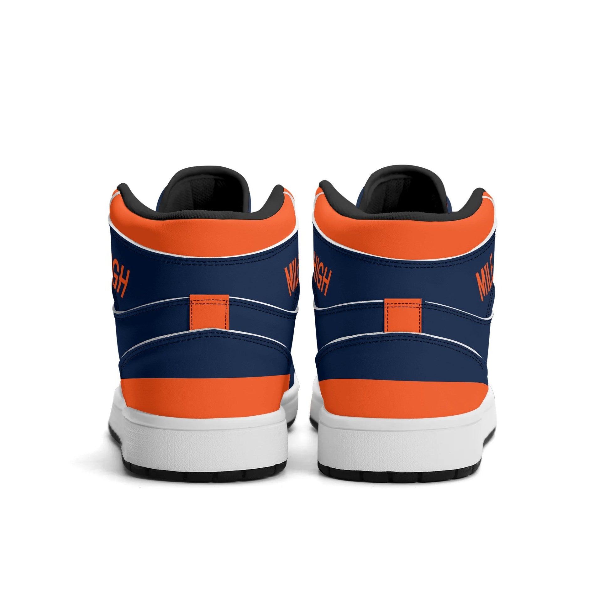 Denver football-inspired high top sneakers with all-over city graphic printed upper