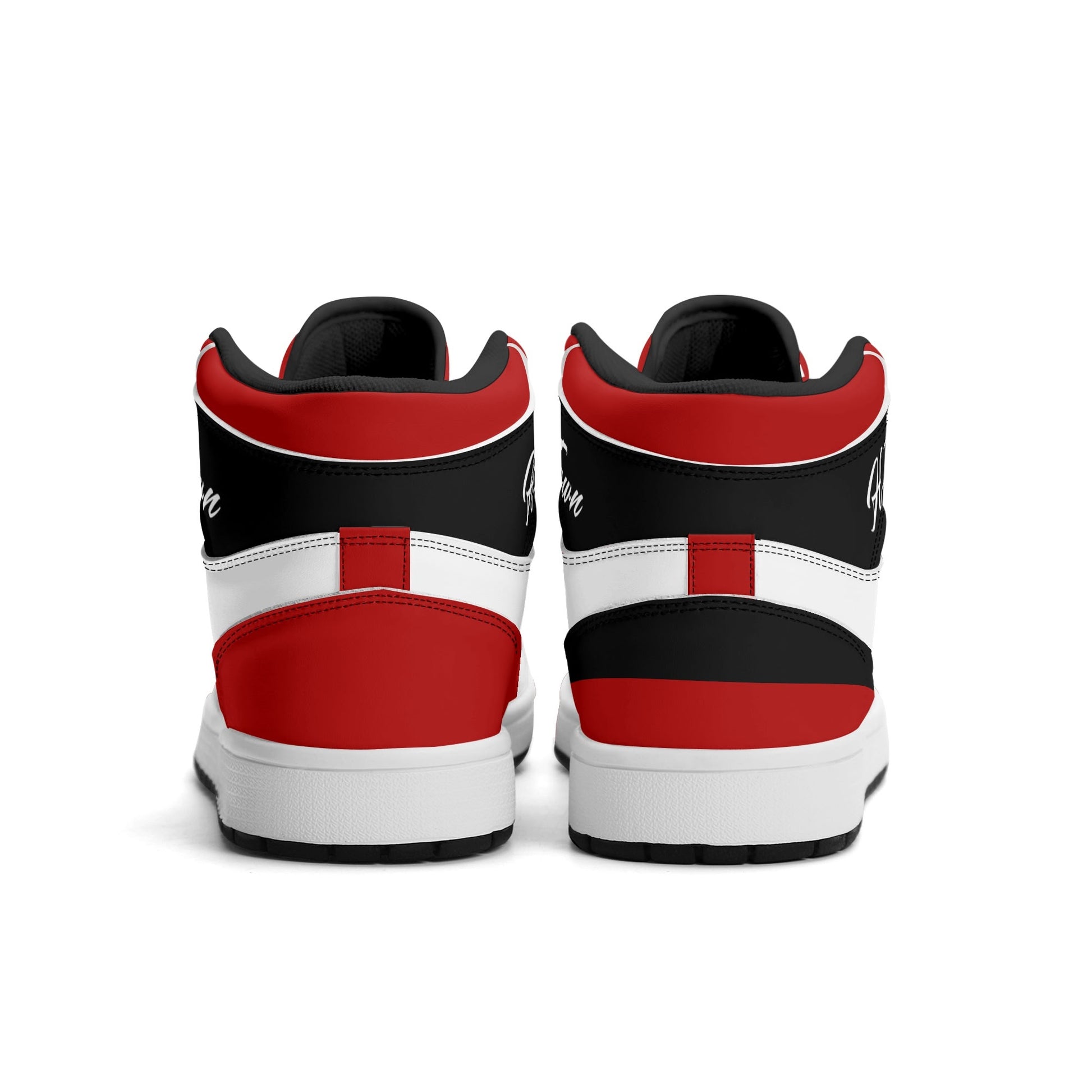 Houston basketball-inspired high top sneakers in white with all-over city graphic printed upper