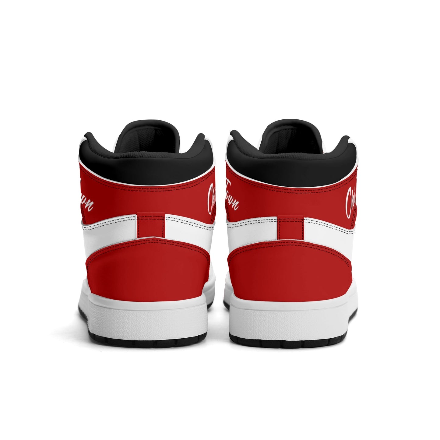 Chicago basketball-inspired high top sneakers in white with all-over city graphic printed upper