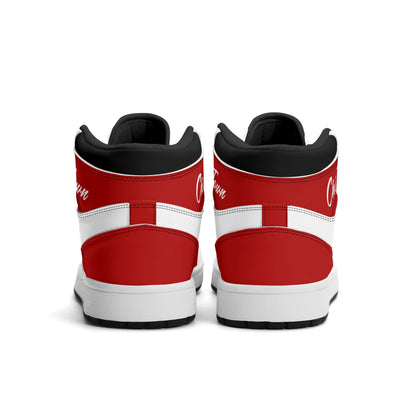 Chicago basketball-inspired high top sneakers in white with all-over city graphic printed upper