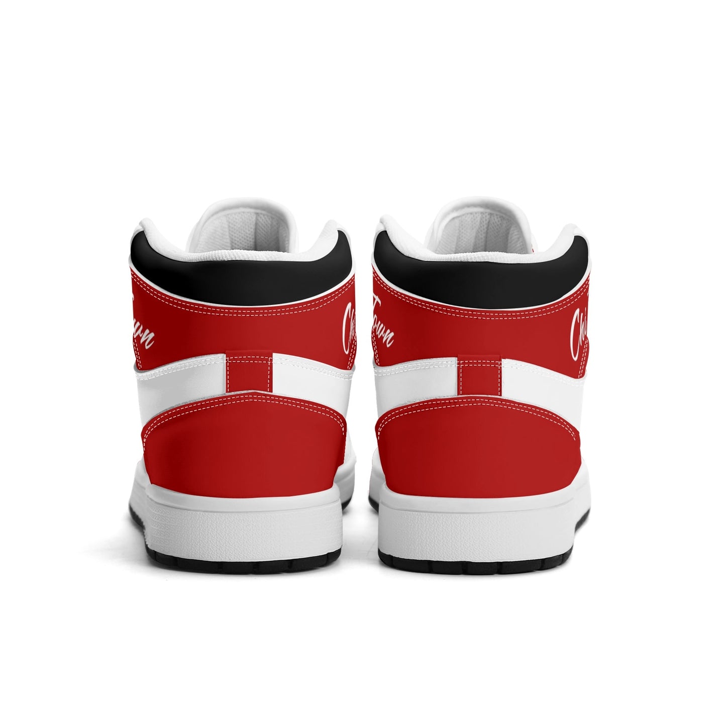 Chicago basketball-inspired high top sneakers in white with all-over city graphic printed upper