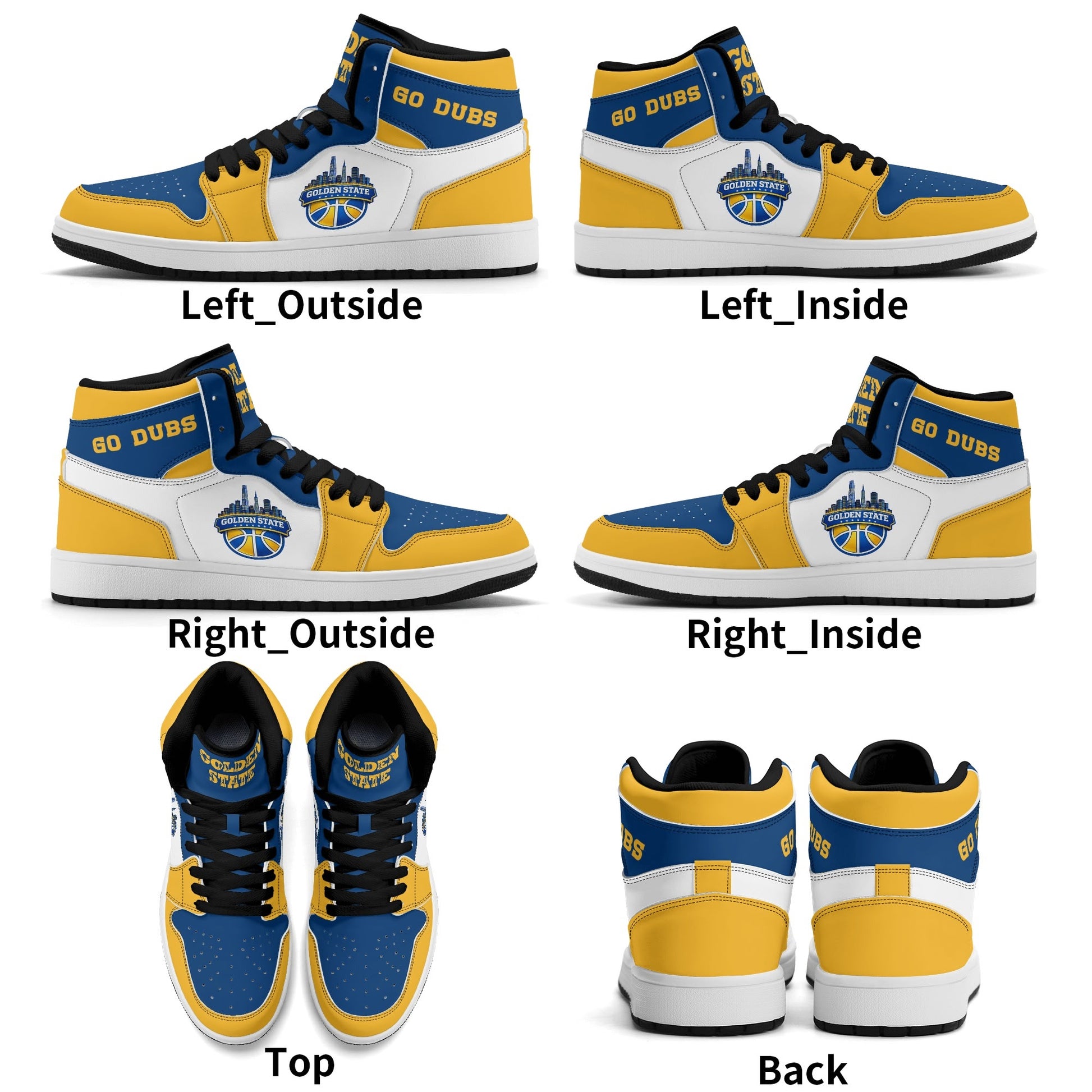 Bay Area basketball-inspired high top sneakers in white with all-over city graphic printed upper