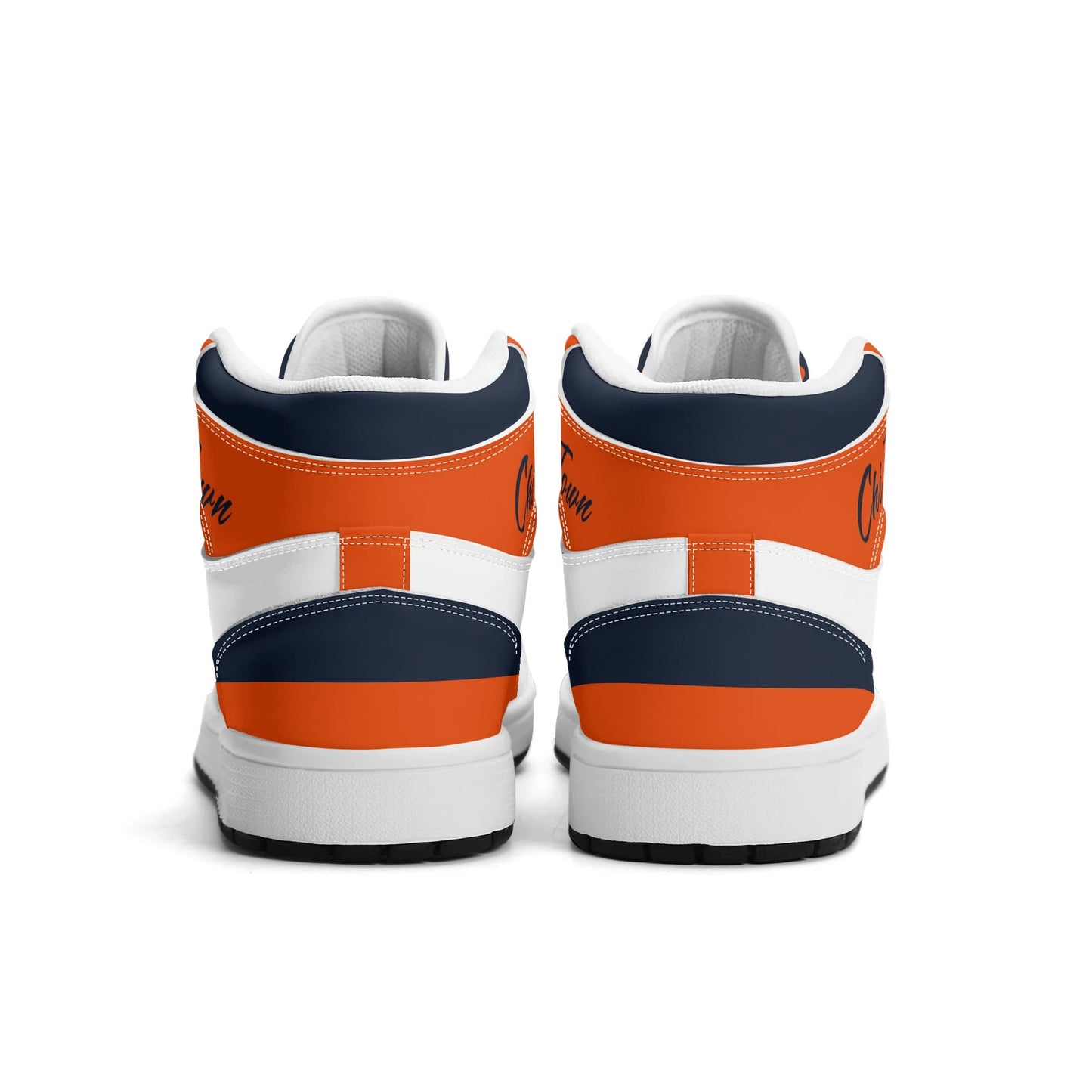 Chicago football-inspired high top sneakers in white with all-over city graphic printed upper